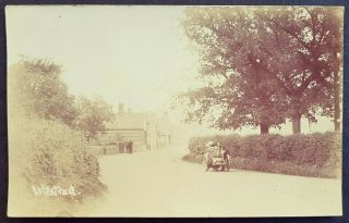 Lovely R.  P.  Postcard Men Looking At Unusual Three Wheeler - Wilstead Village 1906
