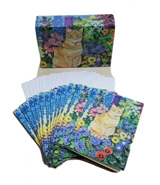 Notecards And Envelopes 13 Count Gordon’s Cat Artwork By Hilary Jones