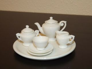 Miniature Porcelain 9 Piece Tea Set Made In Japan Marked