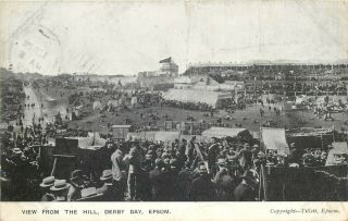 Derby Day Epsom Horse Racing Social History Postcard 1905