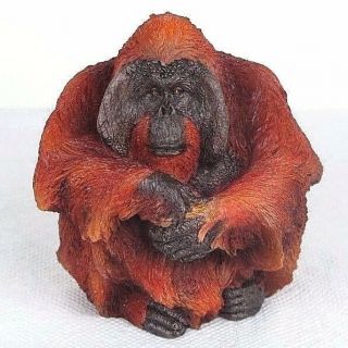 Large Male Orangutan Ape - Detailed Figurine Miniature 4.  5 " H