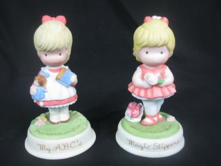 Joan Walsh Anglund My Abcs & Magic Slippers Ballet Girl Figurines Porcelain Avon