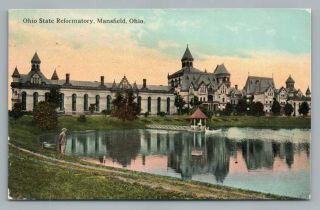 Ohio State Reformatory Mansfield Ohio Antique Prison Jail Postcard 1912