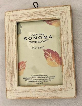 Shabby White Wood Sonoma 3.  5x4.  5 " Ornament Frame - Holds 2.  5x3.  5 " Photo