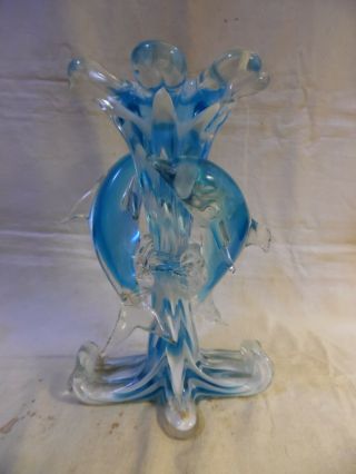 Glass Dolphin Candle Holder