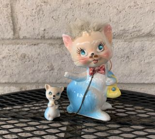 Vintage Kreiss & Company Chained Powder Puff Cats Japan