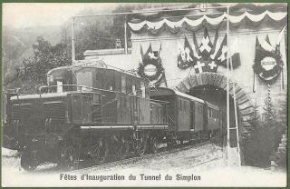 The Opening Of The Simplon Tunnel Under The Alps,  Switzerland To Italy.  May 1906