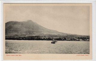 Nevis From The Sea: British West Indies Postcard (c48246)