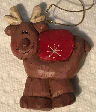 Eddie Walker Midwest Of Cannon Falls Reindeer With Snowflake Ornament Christmas