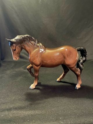 Vintage Beswick England Large Brown Pony Horse Ceramic Figurine Repair