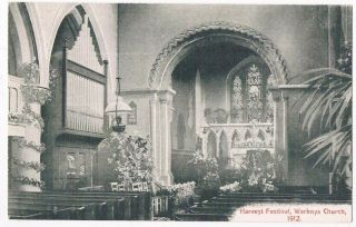 Warboys Church Interior - Harvest Festival 1912 - J.  S.  Gabbitas