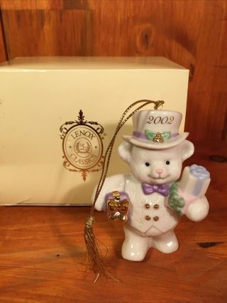Vintage Lenox Classics Christmas Ornament Teddy 