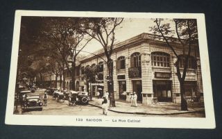 Cpa Carte Postale 1930 Colonies France Indochine Cochinchine Saigon Rue Catinat