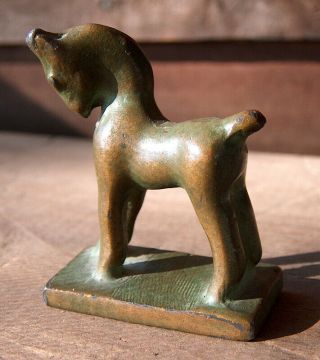 Estate Find Vintage Art Deco Bronze Or Brass Horse Figurine Paperweight
