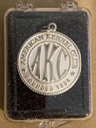 American Kennel Club Medal Medallion Pendant Charm Ghc Silver Level