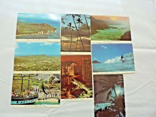 Vintage Hawaiian Postcards (set Of 9) From 1960 