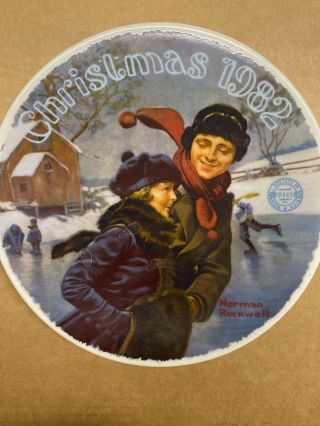 Norman Rockwell Christmas Courtship 1982 Norman Rockwell Plate Knowles Fine Rare