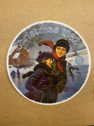 Norman Rockwell Christmas Courtship 1982 Norman Rockwell Plate Knowles Fine Rare 2