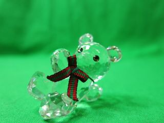 Vintage Swarovski Crystal Glass Figurine 1.  25 " Teddy Bear