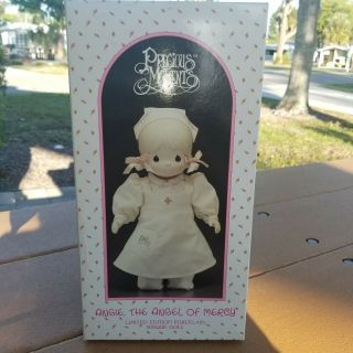 Precious Moments Angie,  The Angel Of Mercy Le Porcelain Bisque Doll Nurse 12491