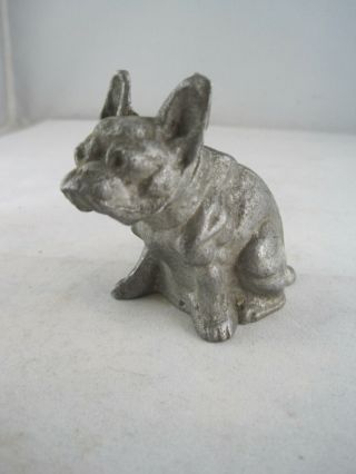 Vintage Bulldog Paper Weight - - - Trinket - Figurine - Silver Tone - Aluminum