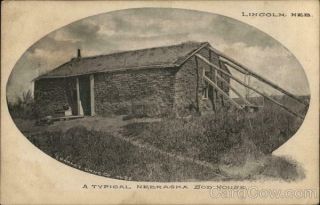 1912 Lincoln,  Ne A Typical Nebraska Sod House Lancaster County Harley Drug Co.