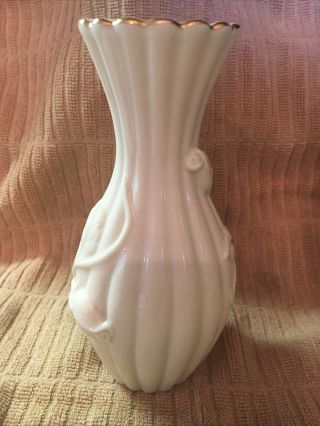 Lenox China Rose Blossom Vase Hand decorated with 24 K Gold 5 3/4” 3