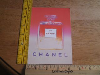 Chanel No.  5 1997 Advertising Postcard With Sample Andy Warhol Art B