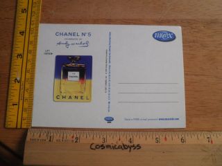 Chanel No.  5 1997 advertising postcard with sample Andy Warhol art b 2