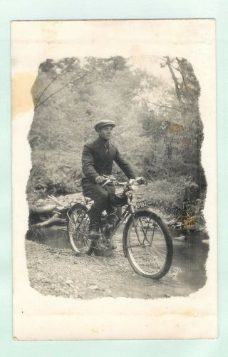 X - R/p - Postcard - Man On Jlo Motorcycle,  Same Cycle As Card 62 - Pp - 061