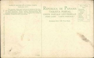 Panama City Narrow Section of Avenida Norte Vibert & Dixon Postcard Vintage 2