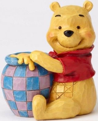 Jim Shore Disney Traditions Winnie The Pooh Eating Honey Mini Resin Figurine Nib