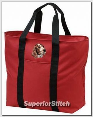 Welsh Springer Spaniel Embroidered Tote Bag Any Color