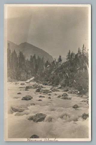 Baranof Island? Alaska Antique Rppc Photo—sitka—river Rapids 1910s