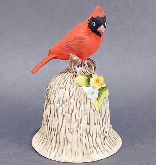 Towle Fine Bone China Red Cardinal Bird Bell