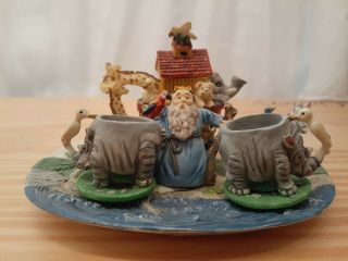 10 Pc Noah’s Ark Miniature/mini Resin Tea Set