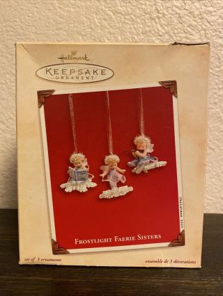 Hallmark Keepsake Ornament.  Frostlight Faerie Sisters.  Dance Music Read.  2003