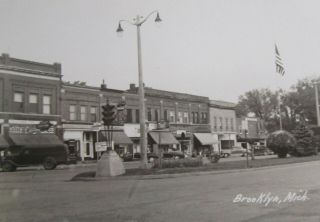 Brooklyn,  Michigan Rppc Postcard 1940 