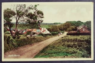Colour Postcard Cottages On Unmade Country Lane - Castle Morris Village Mathry