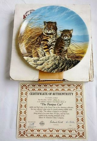 The Pampas Cat Plate Great Cats Of The Americas Lee Cable Knowles