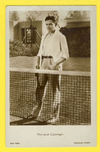 Cpa " Ross " United Artists British Actor Ronald Colman Acteur Britannique Tennis