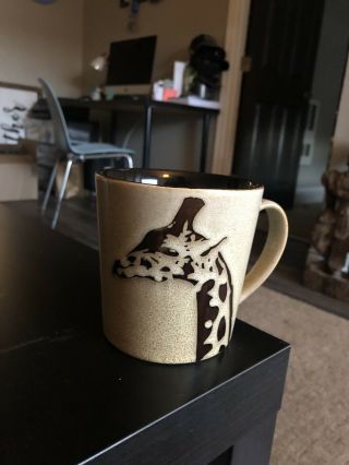 Blue Harbor Giraffe Large 16 Oz Coffee Mug Cup Tan Brown 2013