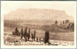 Real Photo Postcard Rppc Steamboat Rock In Grand Coulee Azo
