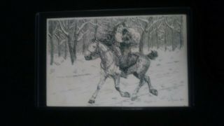 Vintage Old World Santa Riding A Horse 1917 German Postcard/ Artist Signed