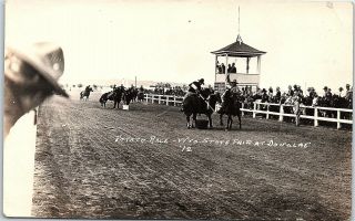 Rppc Potato Race 1912 Douglas Wyoming State Fair Real Photo Postcard