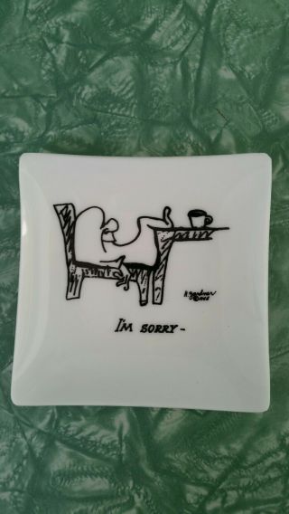 Vintage H Gardner Bernad Creations " Sorry " Plate /ashtray