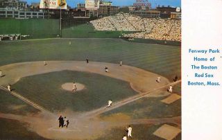 Boston,  Ma,  Crowd Watching Baseball Game At Fenway Park,  Chrome Pc C 1950 - 60 