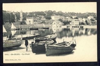 Carte Postale Ancienne 06 - Saint Jean " Cap Ferrat " Le Port Barques