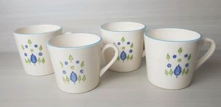 Marcrest Stetson Swiss Chalet Alpine Floral Set Of 4 Coffee Tea Cups,  Mcm Kitchy
