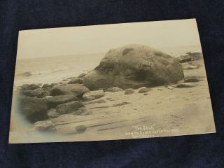 1906 Real Photo Post Card The Skull Ipswich Beach Nh Rppc